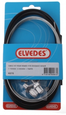 Foto van Elvedes remkabelset achter 6275 shimano 1700/2000 mm zwart via internet-bikes