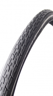 Foto van Deli tire buitenband basic 28 x 1 1/2 (40 635) zwart via internet-bikes