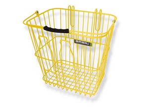 Foto van Basil fietsmand memories bottle basket lemon yellow via internet-bikes