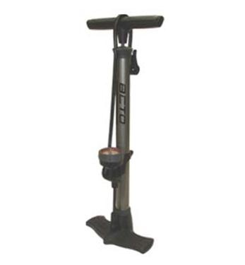 Foto van Beto vloerpomp met drukmeter staal voor alle ventielen via internet-bikes