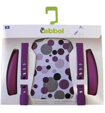 Foto van Qibbel stylingset luxe voorzitje dots purple via internet-bikes