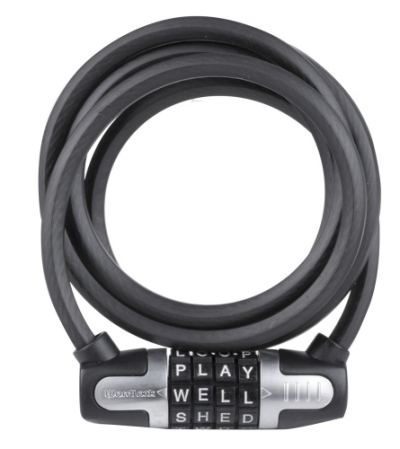 Foto van Wordlock kabelslot 1500 x 8 mm zwart via internet-bikes