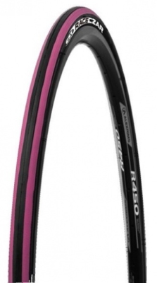 Foto van Cst buitenband race czar 700 x 23c (23 622) zwart/roze via internet-bikes
