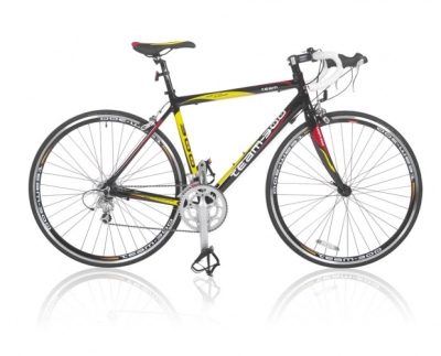 Foto van Team 300 28 inch 59 cm heren 18v v brake zwart/geel via internet-bikes