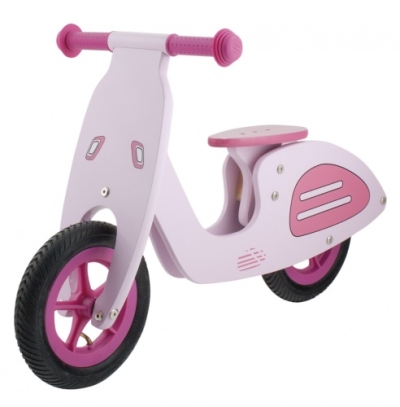 Foto van Kids club loopfiets vespa 10 inch meisjes roze via internet-bikes