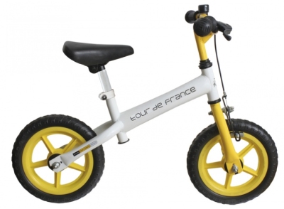 Foto van Kids club loopfiets tour de france 12 inch junior v brake wit via internet-bikes