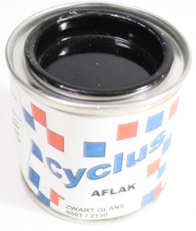 Foto van Cyclus lak zwart glans 100 ml via internet-bikes