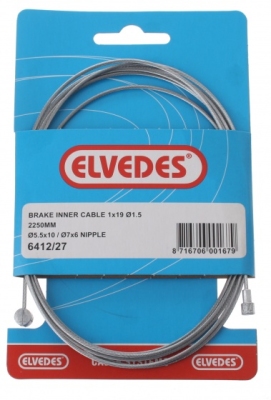 Elvedes binnenremkabel achter 6412/27 ton/peernippel 2250 mm  internet-bikes