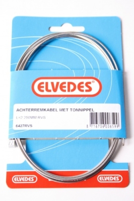 Foto van Elvedes achterremkabel met tonnippel l=2250mm rvs 6427 via internet-bikes