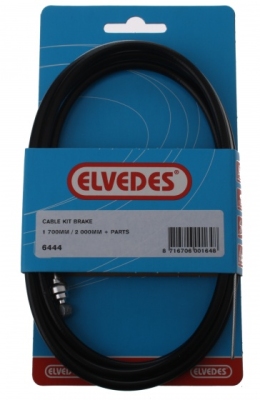Foto van Elvedes remkabelset achter 6444 universeel 1700/2000 mm zwart via internet-bikes