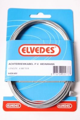 Foto van Elvedes binnenkabel rem achter 6426 rvs 4000 mm zilver via internet-bikes