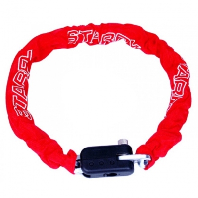 Foto van Starry kettingslot met nylon hoes 1200 x 7,5 mm rood via internet-bikes