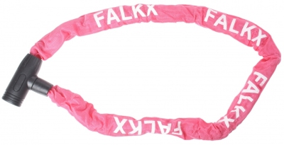 Foto van Falkx kettingslot 1200 x 8 mm roze via internet-bikes