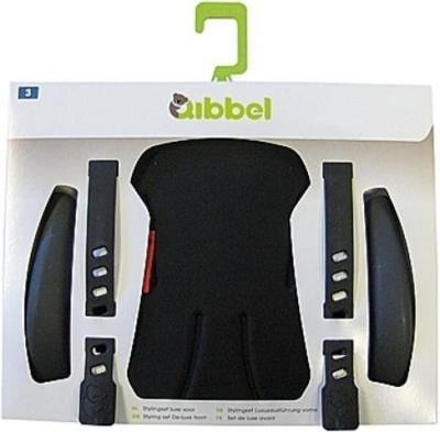 Qibbel stylingset luxe achterzitje uni black  internet-bikes