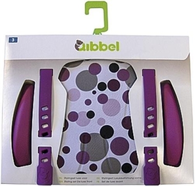 Foto van Qibbel stylingset luxe achterzitje dots purple via internet-bikes
