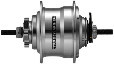 Foto van Sturmey archer crankstel fct28 48t zilver / zwart via internet-bikes