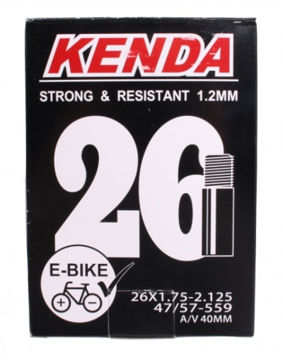 Kenda binnenband e bike 26 x 1.75/2.125 (47/57 559) av 40 mm  internet-bikes