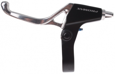 Promax remgreep v brake/cantilever links 2 vinger zilver/zwart  internet-bikes