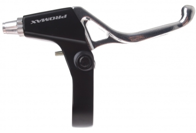 Promax remgreep v brake/cantilever rechts 2 vinger zilver/zwart  internet-bikes