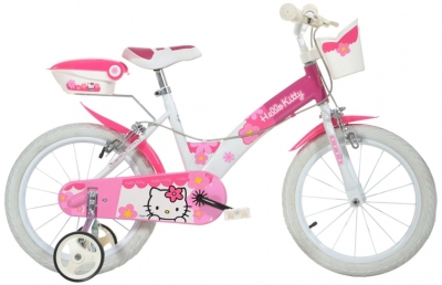Foto van Dino 156n hk hello kitty 16 inch meisjes v brake roze via internet-bikes