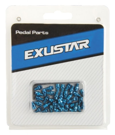 Foto van Exustar vervang grip pinnen bmx pedaal blauw 40 stuks via internet-bikes