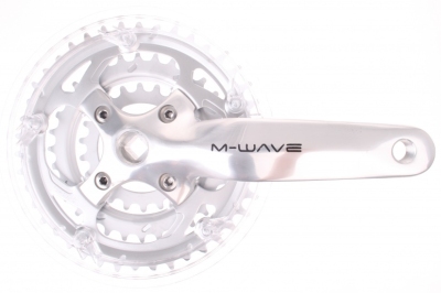 M wave crankstel met bescherming 22 32 44t zilver  internet-bikes