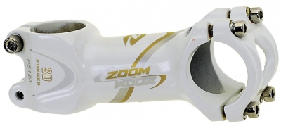 Zoom stuurpen voorbouw vast 3d 28,6/ 100/ 31,8 mm wit  internet-bikes