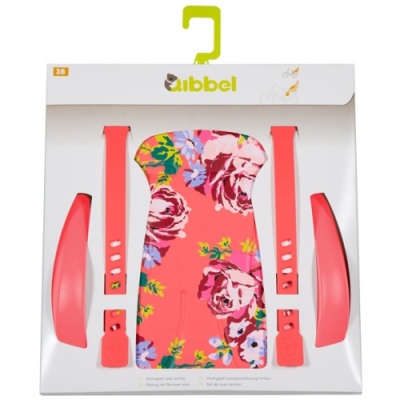 Qibbel stylingset luxe achterzitje blossom roses coral  internet-bikes