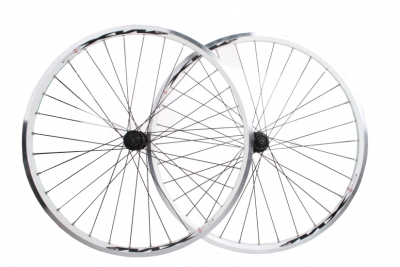 Foto van Shimano wielset acera 26 inch schijfrem aluminium 32s wit via internet-bikes