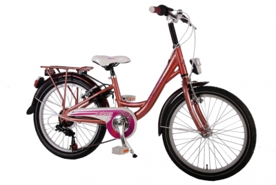 Foto van Volare ashley 20 inch 32 cm meisjes 6v terugtraprem bruin via internet-bikes