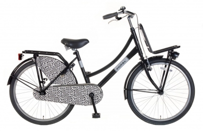 Foto van Popal urban select 24 inch 42 cm meisjes terugtraprem zwart via internet-bikes