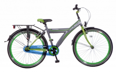 Foto van Popal funjet 26 inch 44 cm jongens terugtraprem grijs/groen via internet-bikes