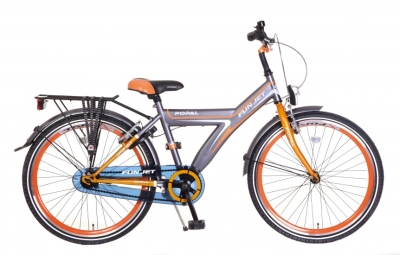 Foto van Popal funjet 26 inch 44 cm jongens terugtraprem grijs/oranje via internet-bikes