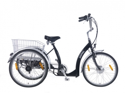 Foto van Popal e luxe 24 inch 43 cm unisex 7v trommelrem zwart via internet-bikes