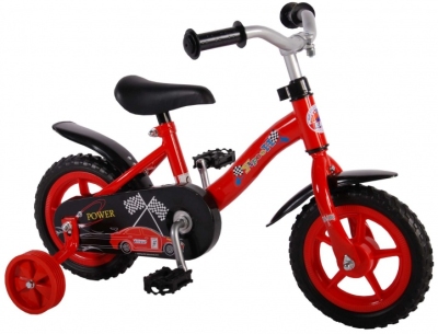 Yipeeh power 10 inch 18 cm jongens terugtraprem rood  internet-bikes