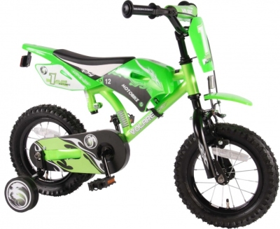 Volare motobike 12 inch 21,5 cm jongens v brake groen  internet-bikes