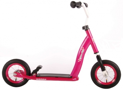Foto van Volare autoped step 10 inch meisjes voetrem roze via internet-bikes