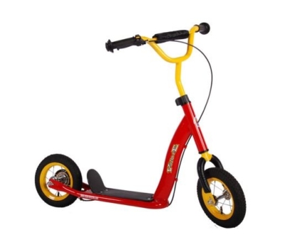 Foto van Volare autoped 10 inch junior trommelrem rood/geel via internet-bikes