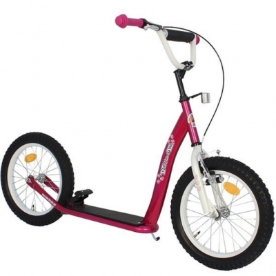 Foto van Volare autoped 16 inch junior voetrem roze via internet-bikes
