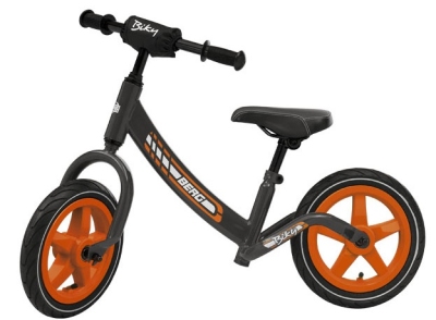 Foto van Berg biky loopfiets 12 inch jongens grijs/oranje via internet-bikes