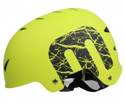 Foto van Mighty helm x style maat l (60 63 cm) unisex geel via internet-bikes