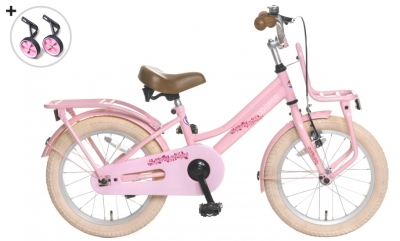 Popal cooper 16 inch 25 cm meisjes terugtraprem roze  internet-bikes