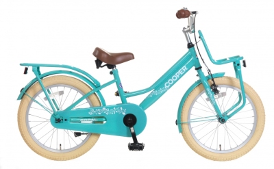 Popal cooper 18 inch 30 cm meisjes terugtraprem turquoise  internet-bikes