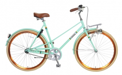 Foto van Popal capri 28 inch 50 cm dames terugtraprem groen via internet-bikes