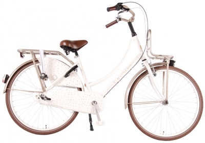 Foto van Little diva omafiets 26 inch 43 cm dames terugtraprem beige via internet-bikes