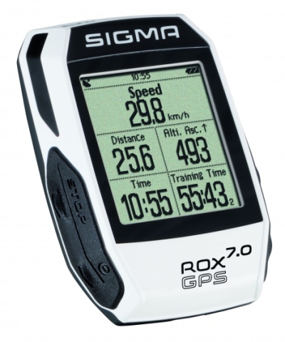 Sigma fietscomputer rox gps 7.0 wit  internet-bikes