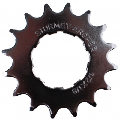 Foto van Sturmey archer cassette tandwiel fixed s3x 16t plat zilver via internet-bikes