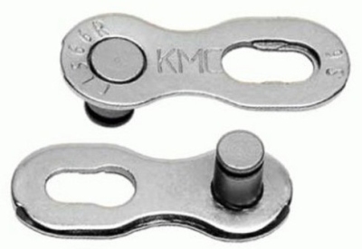 Foto van Kmc sluitschakels 9s 6,6 mm zilver 2 stuks via internet-bikes