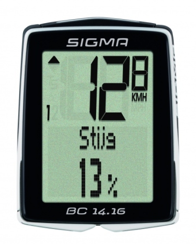 Foto van Sigma fietscomputer bc 14.16 zwart via internet-bikes