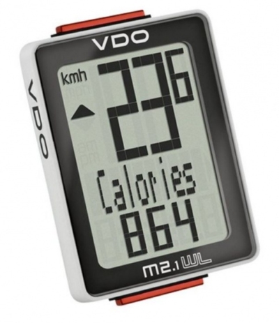 Vdo fietscomputer m2.1 wr wit  internet-bikes